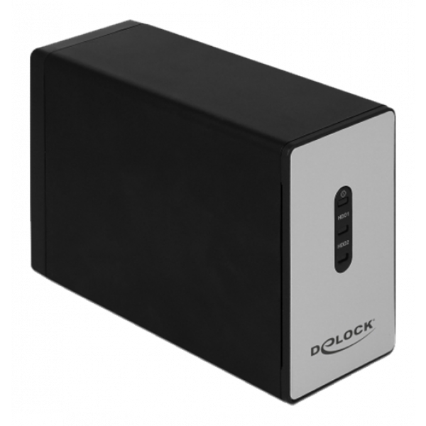 External USB 3.1 Type-C Enclosure for 2 x 2.5″ SATA HDD/SSD with RAID 42607