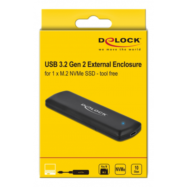 Delock External Enclosure for M.2 NVMe PCIe SSD with USB Type-C™ femal 42615