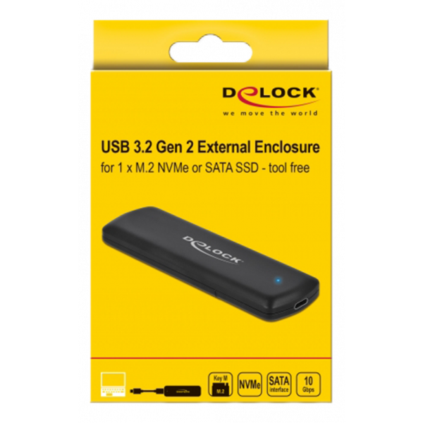 Delock External USB Type-C™ Combo Enclosure for M.2 NVMe PCIe or SATA 42633