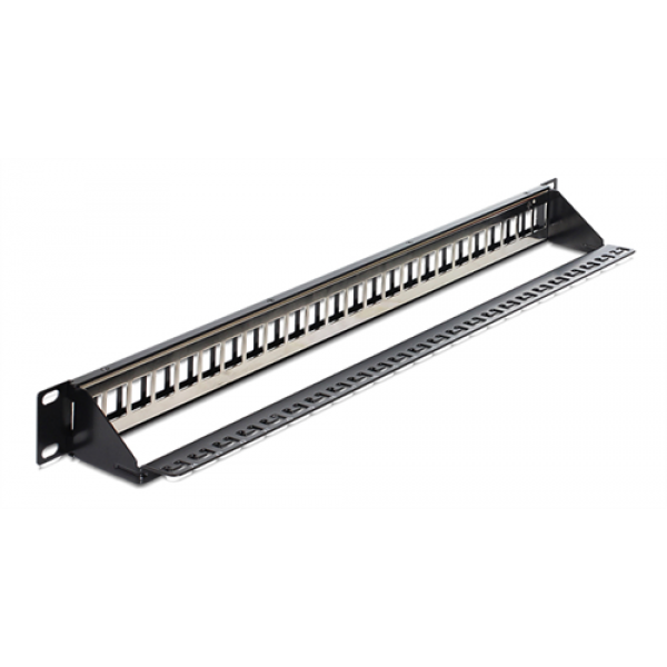 Delock 19″ Keystone Patch Panel 24 Port black 43277