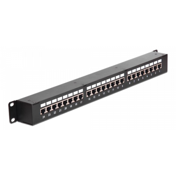 Delock 19″ Coupler Patch Panel 24 Port Cat.6 43295
