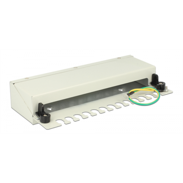 Delock Keystone Desktop Patch Panel 12 Port grey