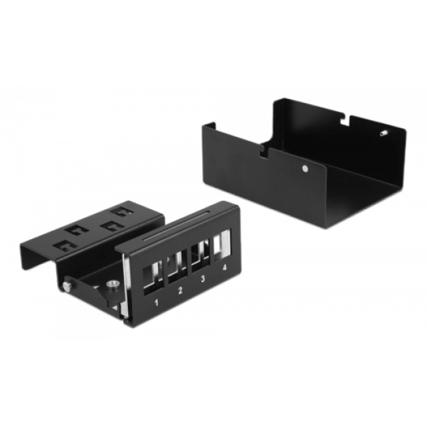 Delock Keystone Patch Panel 4 Port black 43409