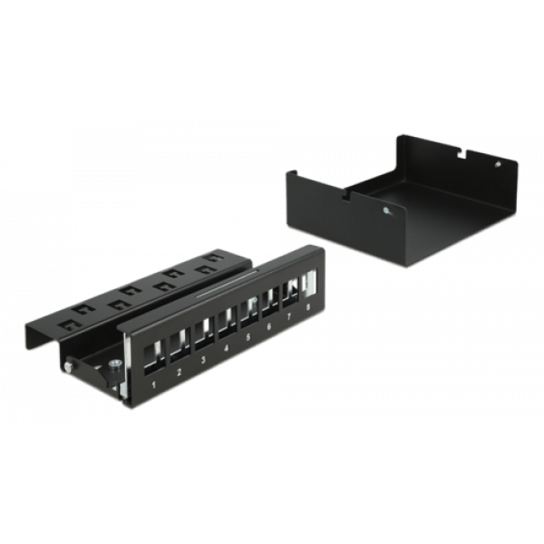 Delock Keystone Patch Panel 8 Port black 43413