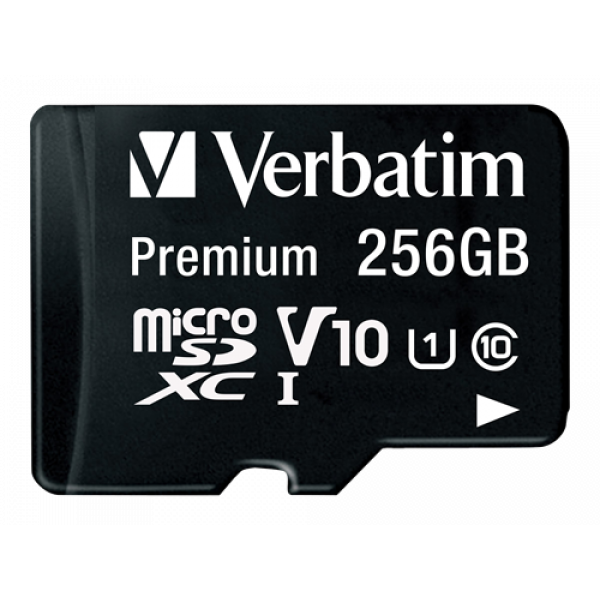 Verbatim Micro SDXC inc Adpt 256GB Premium C10 UHS-1 44087