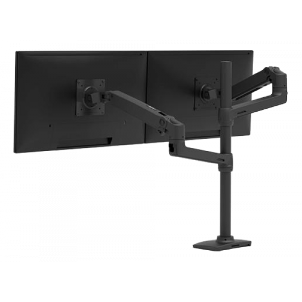 Ergotron LX Dual Stacking Arm, Tall Pole, Matte Black 45-509-224