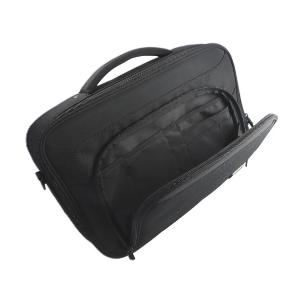 The Target Eco Clamshell series uses recycled RPET, which conserves resources while offering high durability. The water-repellent surface protects your laptop and accessories from rain and splashes. Durable metal zippers ensure reliable operation, while t