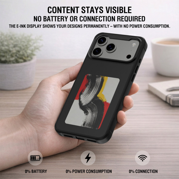 E-Ink Case with NFC Display for iPhone 17 Pro Max, Qi2 ready 541789