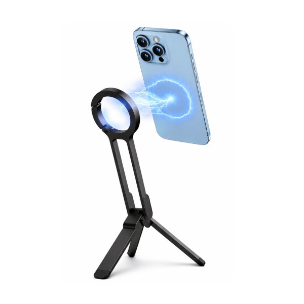 Whether used as a handle for mobile vlogs or as a compact tabletop tripod, the magnetic smartphone holder adapts flexibly to different usage scenarios. Hold it in your hand for spontaneous clips on the go or stand it upright for video calls, live streams 