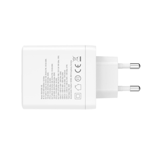 Laptop, smartphone, headphones – all dead at the same time and only one power outlet free? With this multiport USB-C charger, you can charge up to three devices simultaneously. No more switching plugs, no more cable clutter. You save time, reduce complexi
