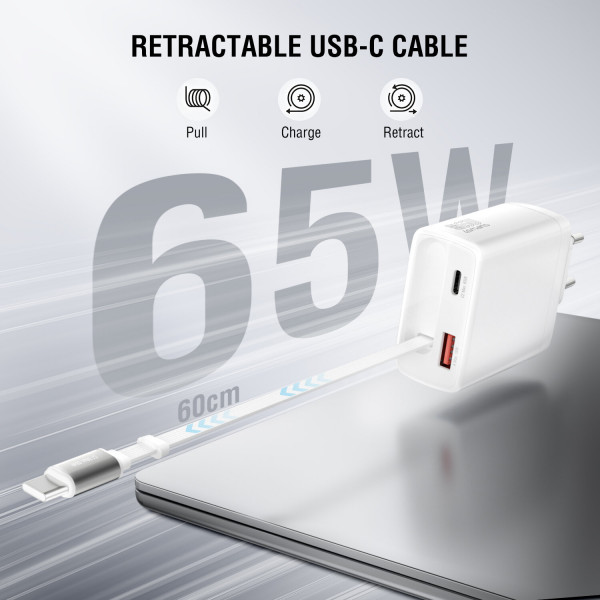 Laptop, smartphone, headphones – all dead at the same time and only one power outlet free? With this multiport USB-C charger, you can charge up to three devices simultaneously. No more switching plugs, no more cable clutter. You save time, reduce complexi