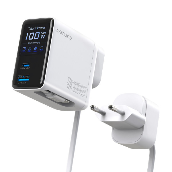 GaN Flex Screen AI 100W 2 USB-C+1 USB-A Travel Edition 548100