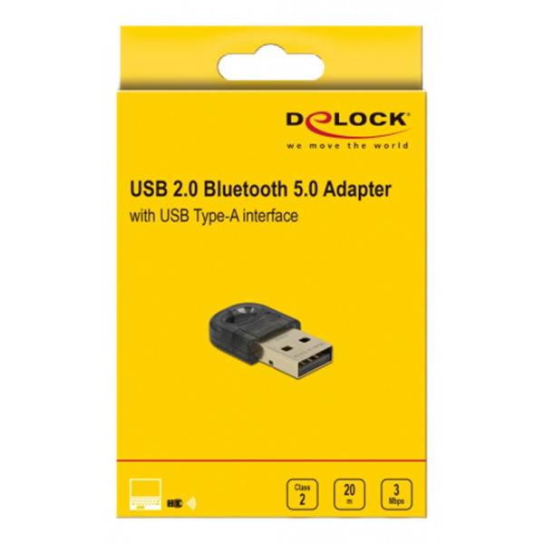 Delock USB 2.0 Bluetooth 5.0 mini adapter 61012