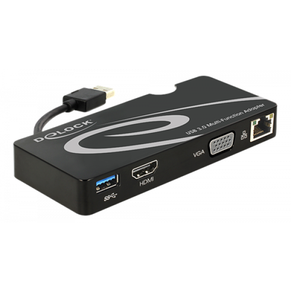 Delock Adapter USB 3.0 > HDMI / VGA + Gigabit LAN + USB 3.0 62461