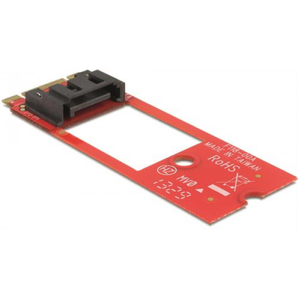DeLOCK Adapter, gränssnittskonverterare, M.2 (NGFF) till 7-pin SATA 62517
