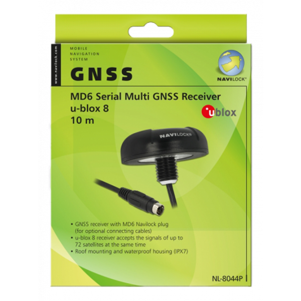 Navilock NL-8044P MD6 Serial Multi GNSS Receiver u-blox 8 10 m 62528
