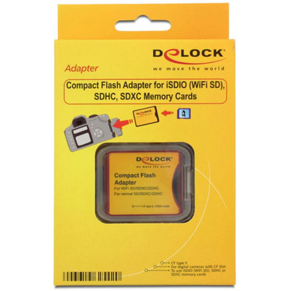 Delock Compact Flash Adapter för ISDIO(WiFi SD) SDHC,SDXC minneskort 62542