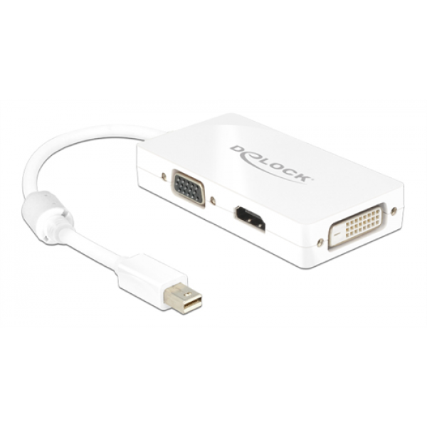Delock Adapter mini Displayport 1.1 male > VGA / HDMI / DVI female Pas 62630