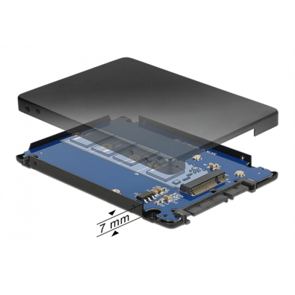 DeLOCK 22-pin SATA till M.2 (NGFF) converter, 2,5", 6GB/s 62688