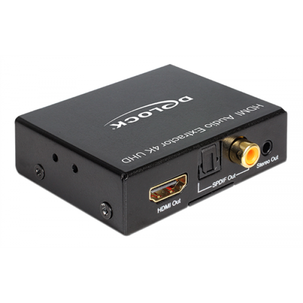DeLOCK HDMI Stereo/5.1 ljud omvandlare, UltraHD, stereo, S/PDIF, svart 62692
