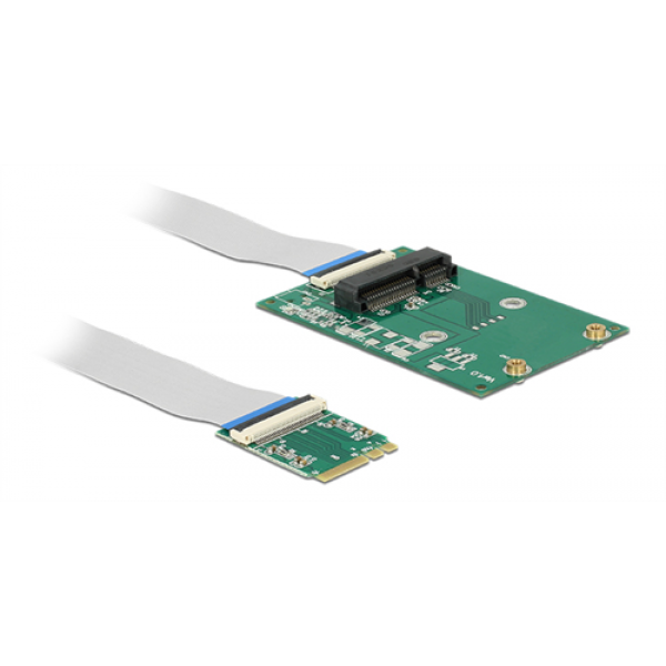 Delock Konverter M.2 Key A+E Stecker > 1 x Mini PCIe Slot half size
