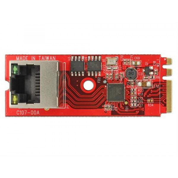 DeLock 62949 Omvandlare M.2 Key A+E hane till 1 x RJ45 Gigabit LAN