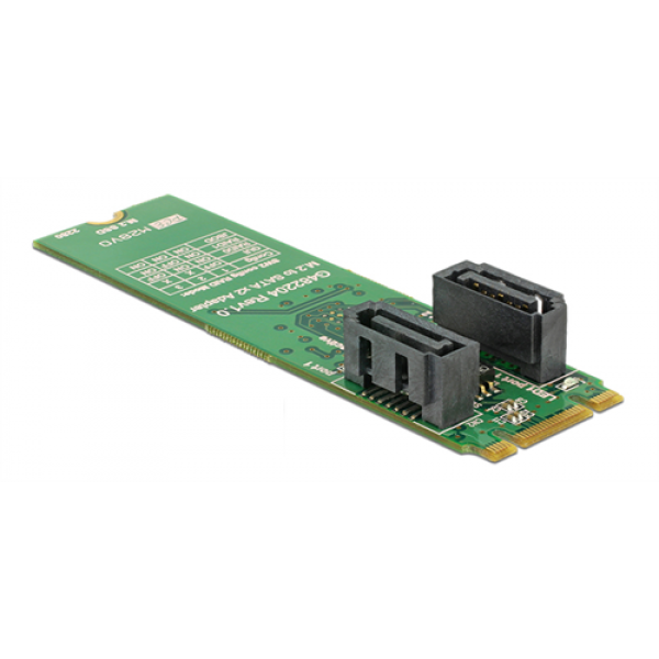 Converter M.2 Key B+M male >2 x SATA 7 pin male with RAID 62961