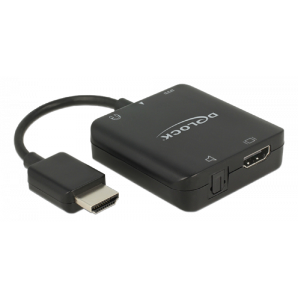 Delock HDMI Audio Extractor 4K 60 Hz compact 63276