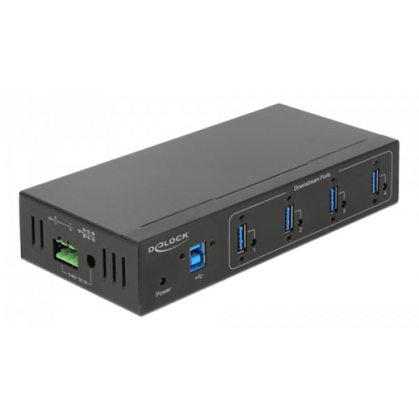 Delock External Industry Hub 4 x USB 3.0 Type-A with 15 kV ESD protect 63309