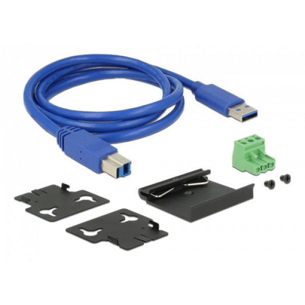 Delock External Industry Hub 7 x USB 3.0 Type-A with 15 kV ESD protect 63311