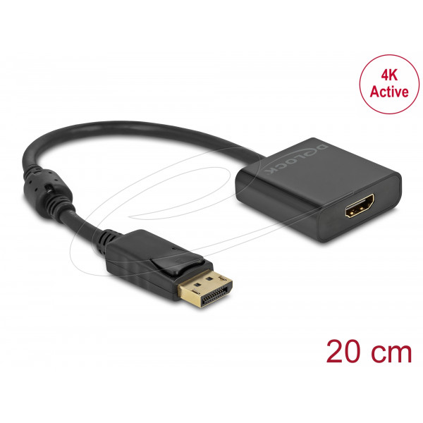 Adapter DisplayPort 1.2 male to HDMI female 4K Active black 63585