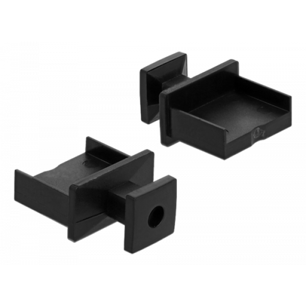 Delock Dust Cover for USB Type-A female with grip 10pcs, Black 64009