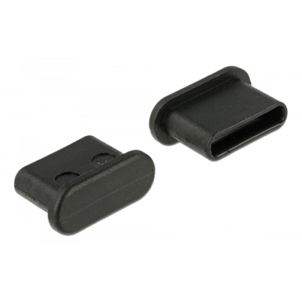 Delock Dust Cover for USB Type-C™ female without grip 10pcs, Black 64014
