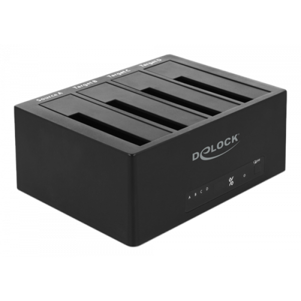 Delock USB 3.0 Docking Station for 4 x SATA HDD / SSD with Clone Funct 64063