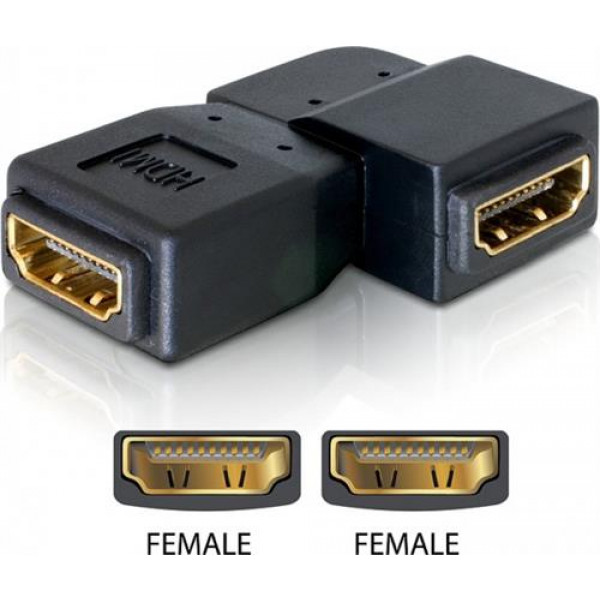 DeLOCK HDMI-adapter, 19-pin ho till ho, vinklad 65078