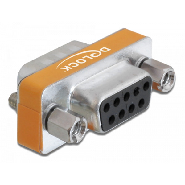 Delock Adapter Null Modem D-Sub 9 pin male > D-Sub 9 pin female 65255