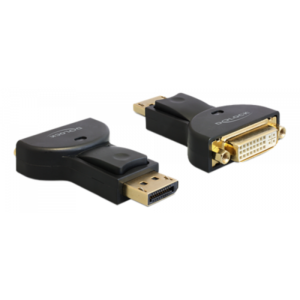 Delock Adapter Displayport 1.1 hane till DVI hona, 1920x1200, svart 65257