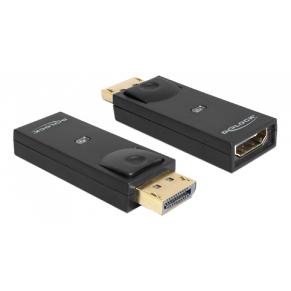 Delock Adapter Displayport 1.1 hane till HDMI hona, 3840x2160, svart 65258