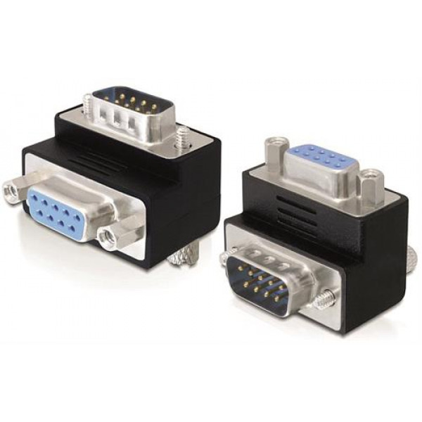 DeLOCK adapter, DB9 ha - DB9 ho, vinklad 270 grader, svart