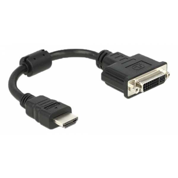 Delock Adapter HDMI male > DVI 24+5 female 20 cm 65327