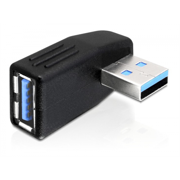 DeLOCK USB 3.0 adapter, vinklad 270° horisontellt, Typ A ha-ho, svart 65342