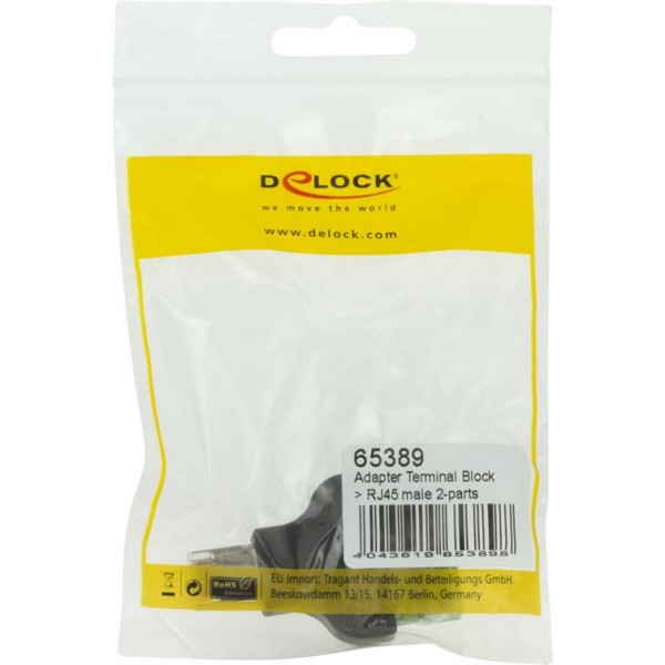 DeLOCK terminalblocksadapter, RJ45 hane, 8-pin 65389
