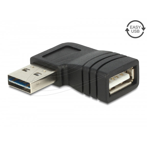 Adapter EASY-USB 2.0-A male > USB 2.0-A female angled L / R 65522