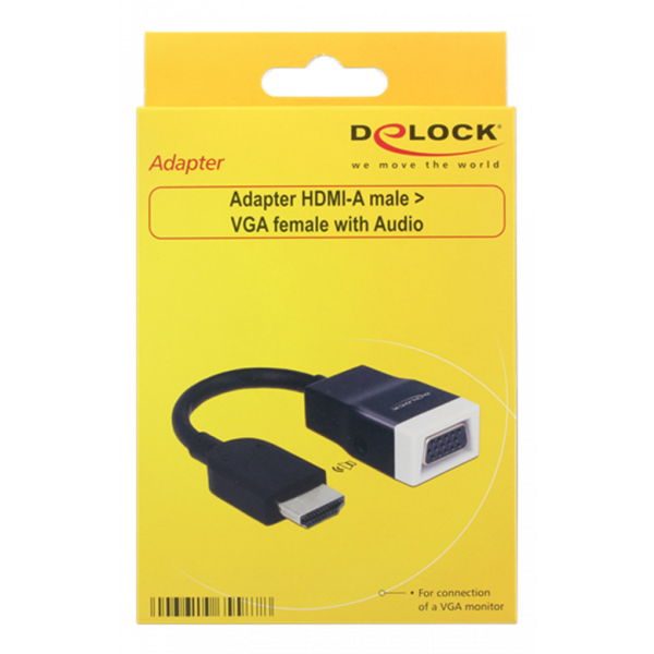 Delock Adapter HDMI-A male > VGA female with Audio 65587