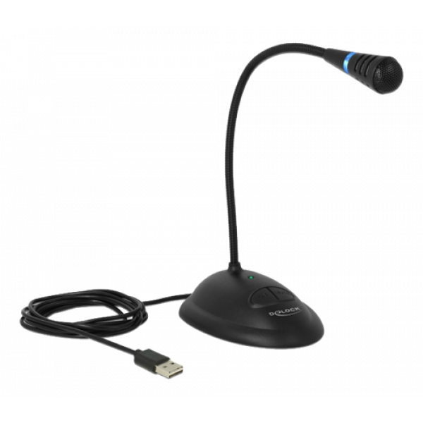 USB Gooseneck Microphone with base and mute + on / off button 65871