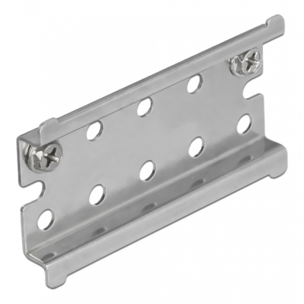 Delock DIN Rail Stainless Steel with End Stop for Wall Mounting 66083