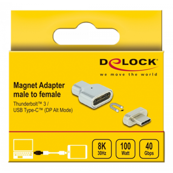 Delock Thunderbolt™ 3 / USB Type-C™ (DP Alt Mode) 8K 30 Hz Magnetic Ad 66433