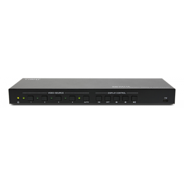 TiGHT AV SW-H411A | 4K60 HDMI2.0 4x1 presentation switcher with audio 670-02001