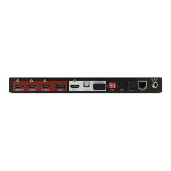 TiGHT AV SW-H411A | 4K60 HDMI2.0 4x1 presentation switcher with audio 670-02001