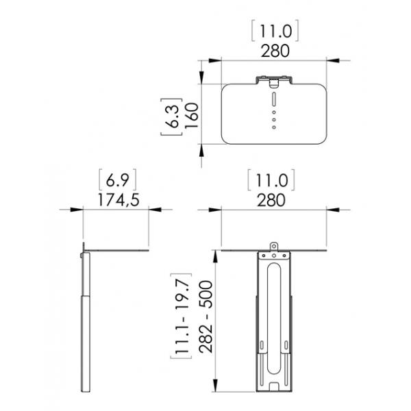 PVA 5050 Camera and Loudspeaker holder 7015050